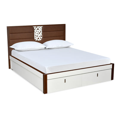 Noir Premier Bed with Full Hydraulic Storage (White)