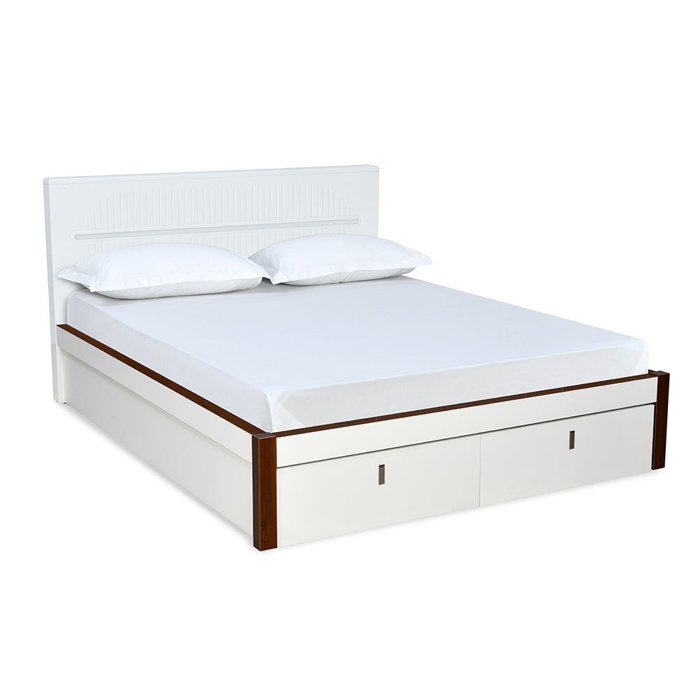 Capsule Premier Bed with Full Hydraulic Storage (White)