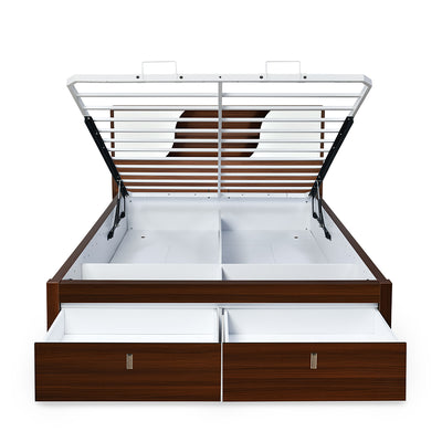 Malcom Premier Bed with Hydraulic Storage (Walnut)