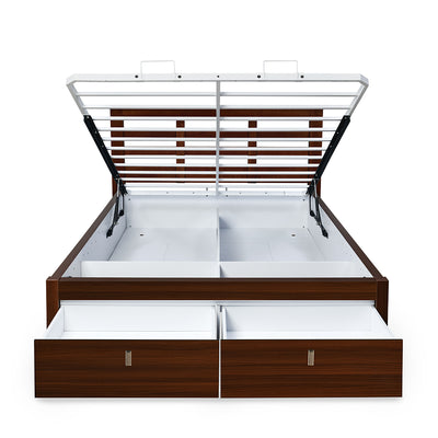 Maple Premier Bed with Hydraulic Storage (Walnut)
