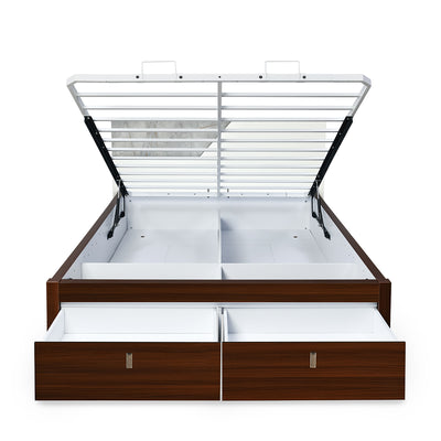 Asta Premier Bed with Full Hydraulic Storage (Walnut)