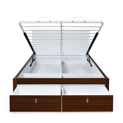 Capsule Premier Bed with Full Hydraulic Storage (Walnut)