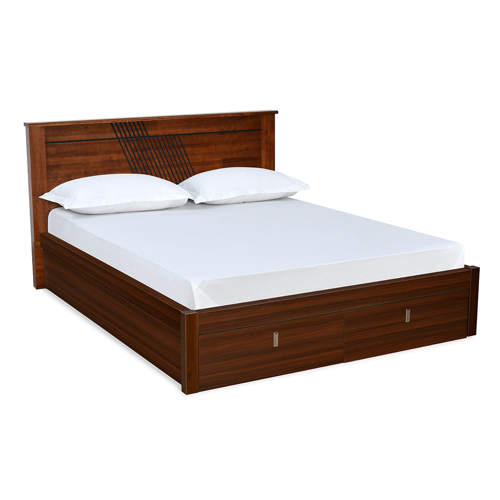 Electra Premier Bed with Full Hydraulic Storage (Walnut)