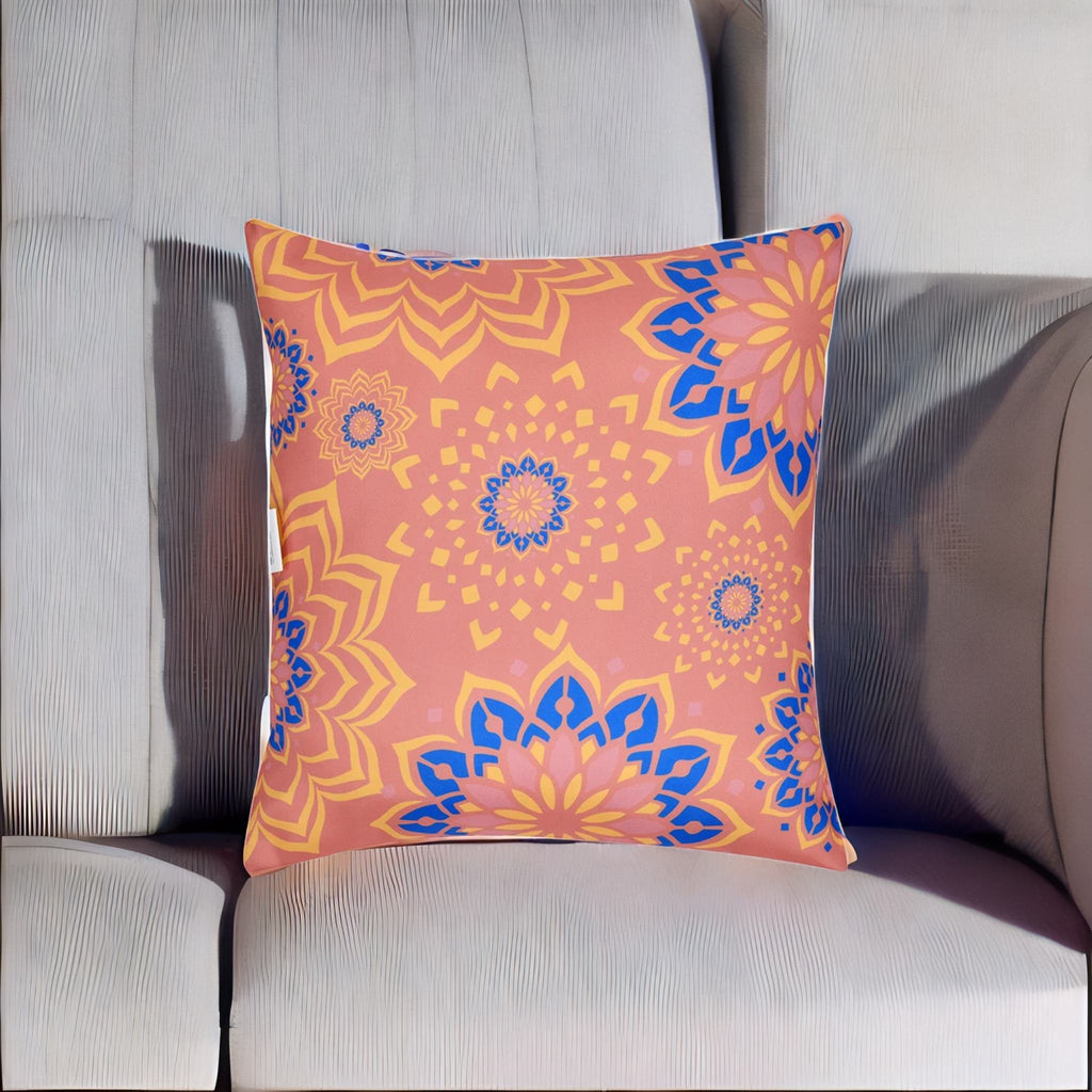 Ariel Mandala Craft Satin Fabric 16" x 16" Filled Cushion (Onion)