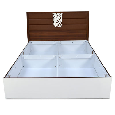 Noir Max Bed with Box Storage (White)