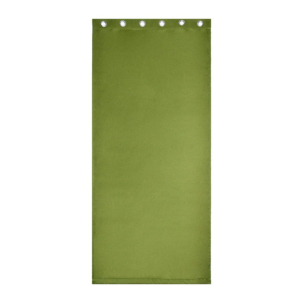 Visto Solid Blackout 9 Ft Polyester Long Door Curtains Set of 2 (Green)