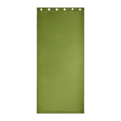 Visto Solid Blackout 7 Ft Polyester Door Curtains Set of 2 (Green)