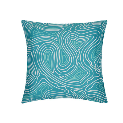 Ariel Flora Fresh Satin Fabric 12" x 12" Filled Cushion (Seagreen)