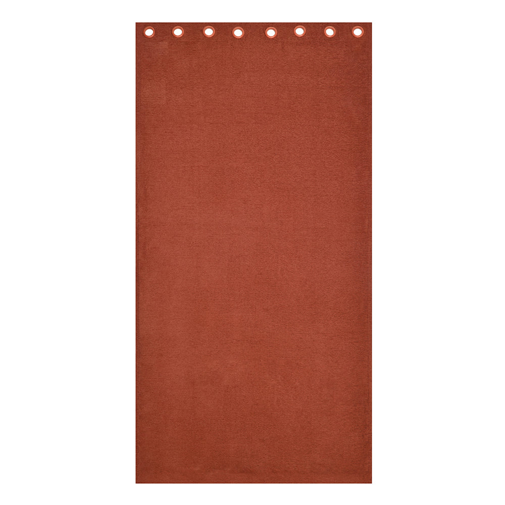 Grace Solids Opus 9 Ft Polyester Door Curtains Set Of 2 (Rust)