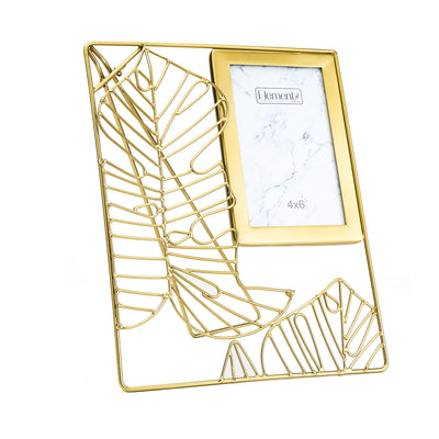 Wire Rectangular Table Photo Frame (Gold, 4 x 6 Inch)