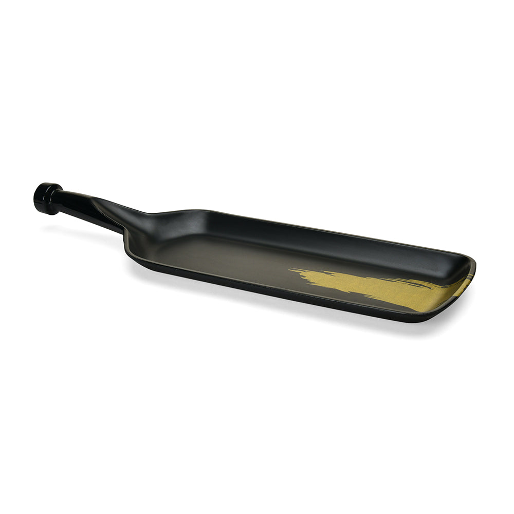 Servewell Gold Brush Serving Platter (Black)