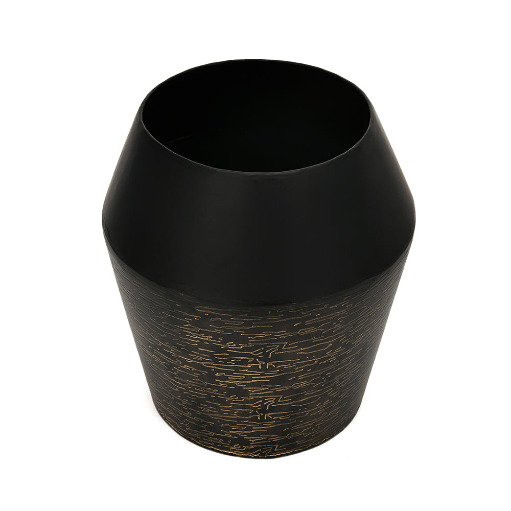 Amphora Small Metal Vase (Gold & Black)