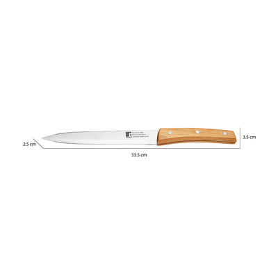 Bergner Nature Slicer Knife (Brown & Silver)