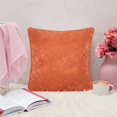 Ariana Veera Jacq Abstract Polyester 16" x 16" Cushion Cover (Rust)