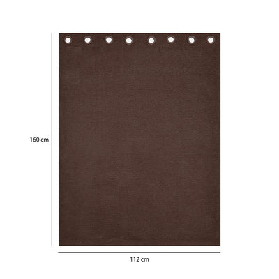 Grace Solids Opus 5 Ft Polyester Window Curtains Set Of 2 (Brown)