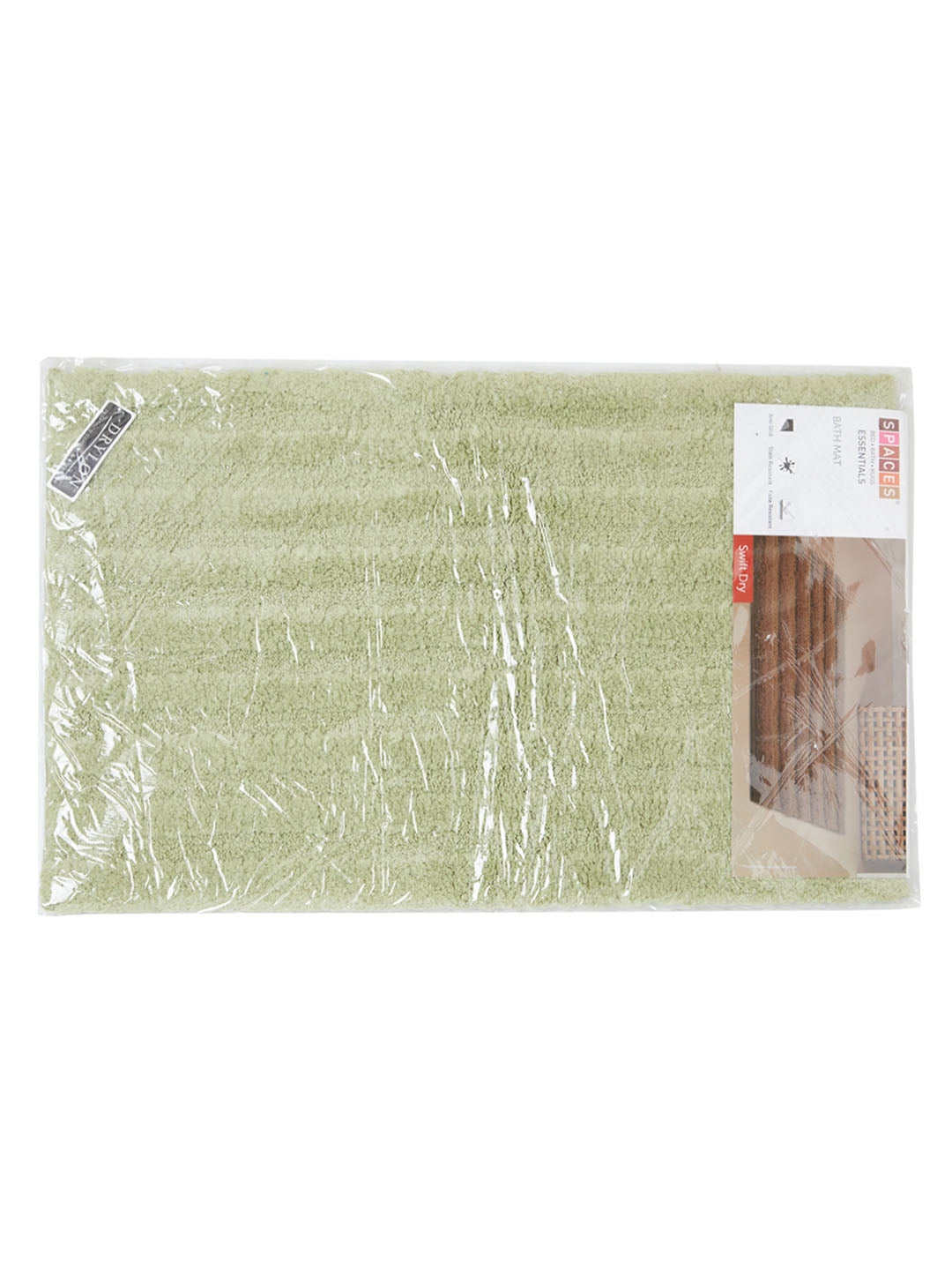 Spaces Swift Dry Sage Bath Mat (Green)