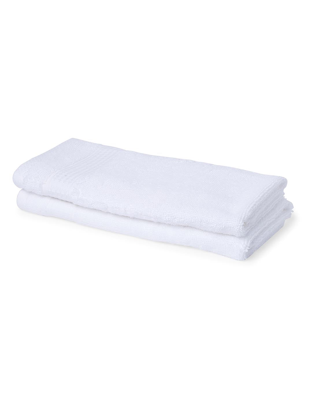 Spaces Organic 2 Pieces Hand Towels (White)