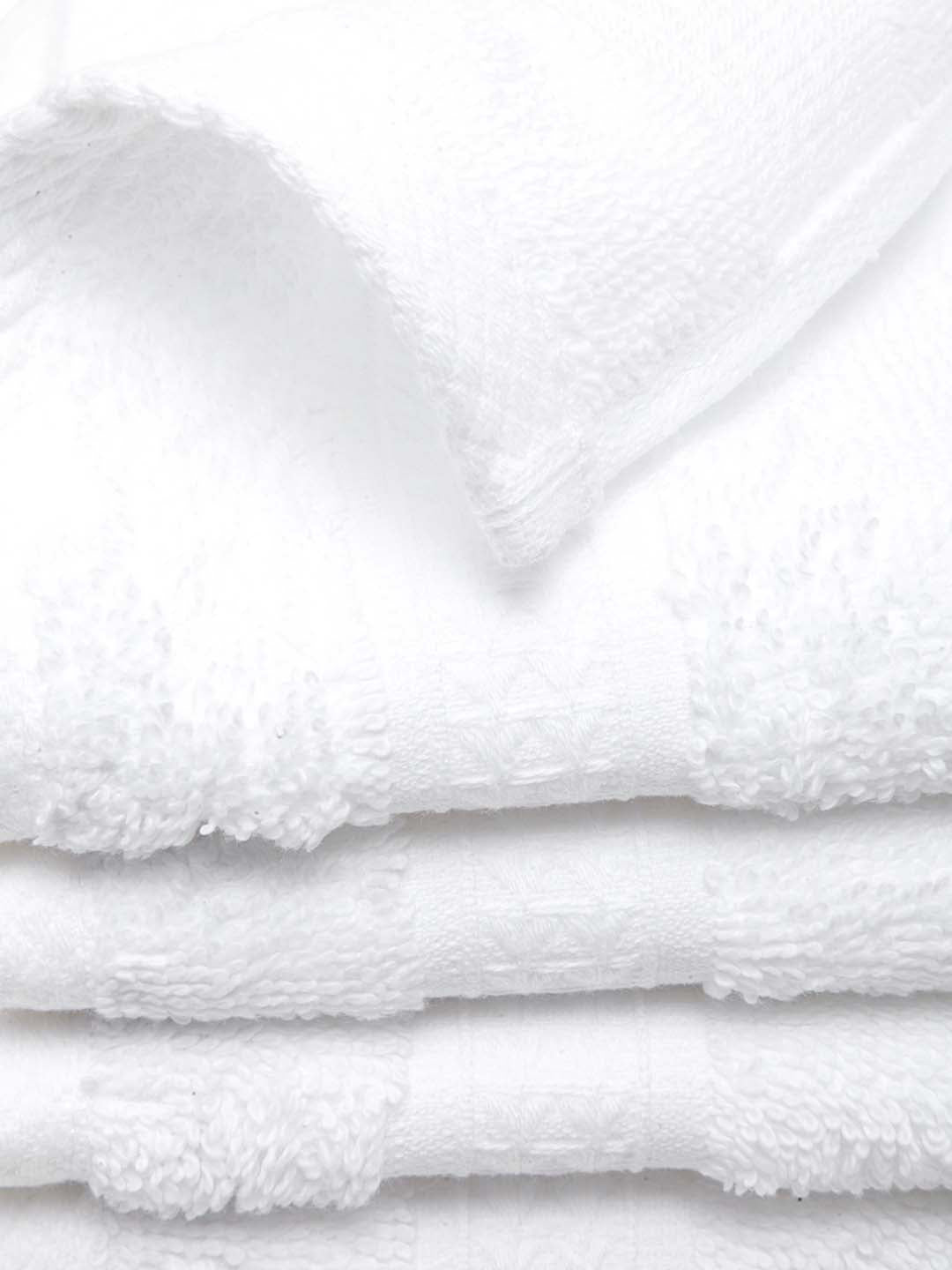 Spaces Organic 4 Pieces Face Towels (White)