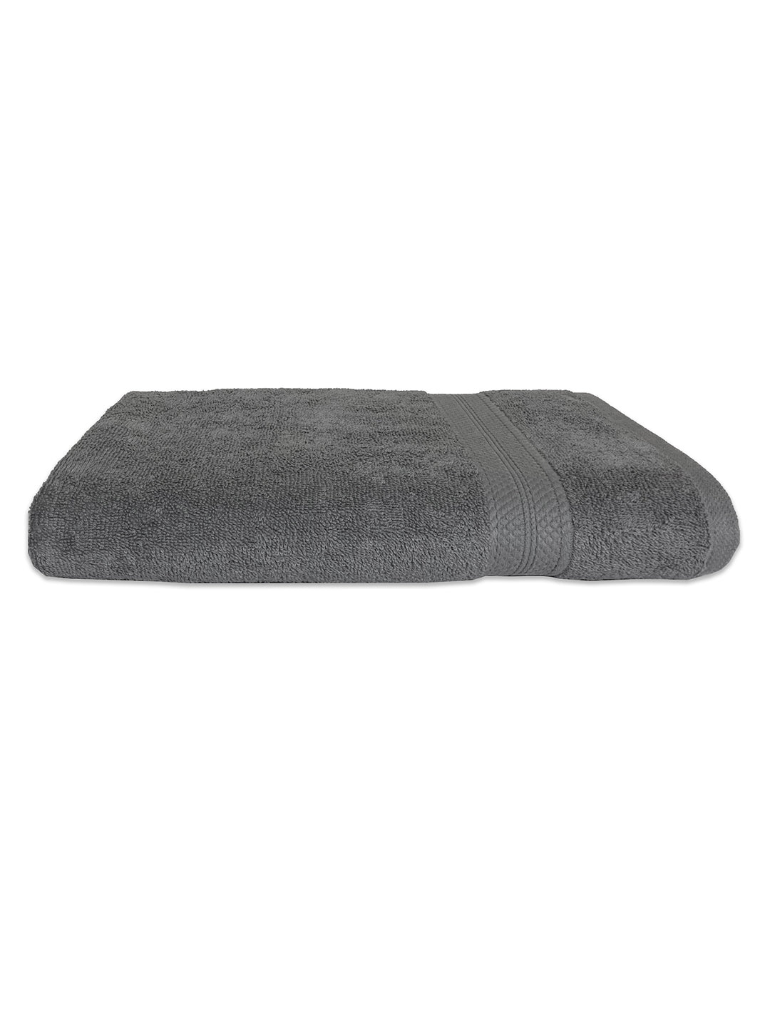 Spaces Colorfas 448 GSM Solid Large Bath Towel (Grey)