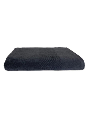 Spaces Swift Dry 450 GSM Solid Large Bath Towel (Black)