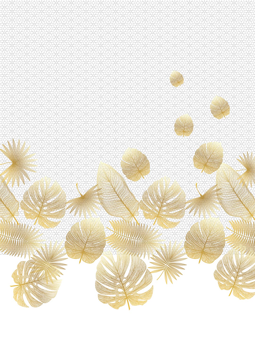 Spaces Lumeni Floral Double Quilt (Gold)