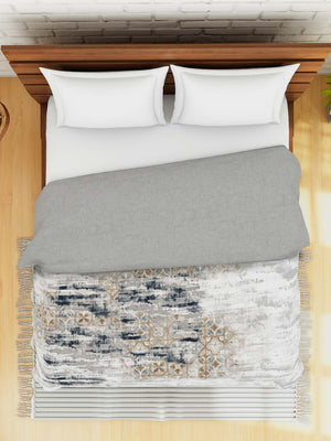 Spaces Lumeni Abstract Double Quilt (Grey)