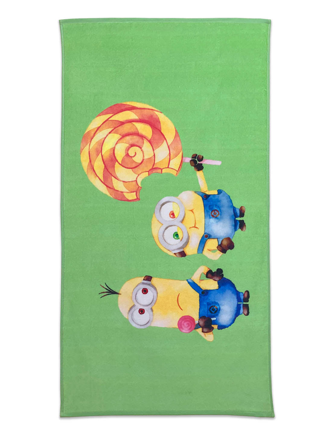 Spaces Kids 380 GSM Minions Large Bath Towel (Green)