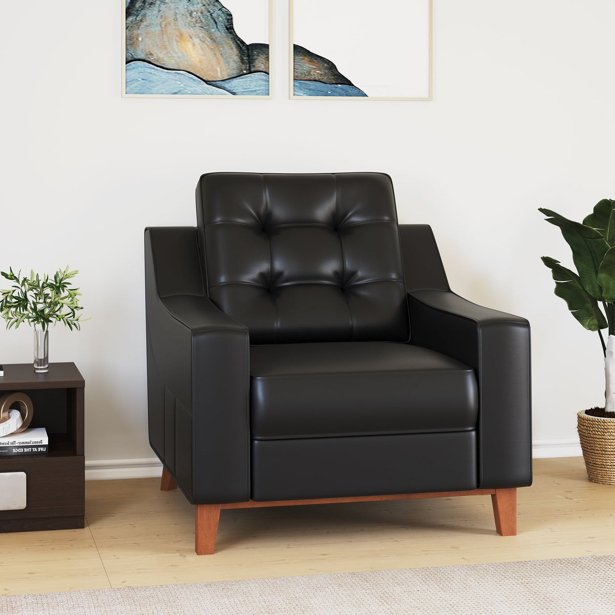 Buy Marissa 1 Seater Sofa (Black)Online- At Home by Nilkamal | Nilkamal ...