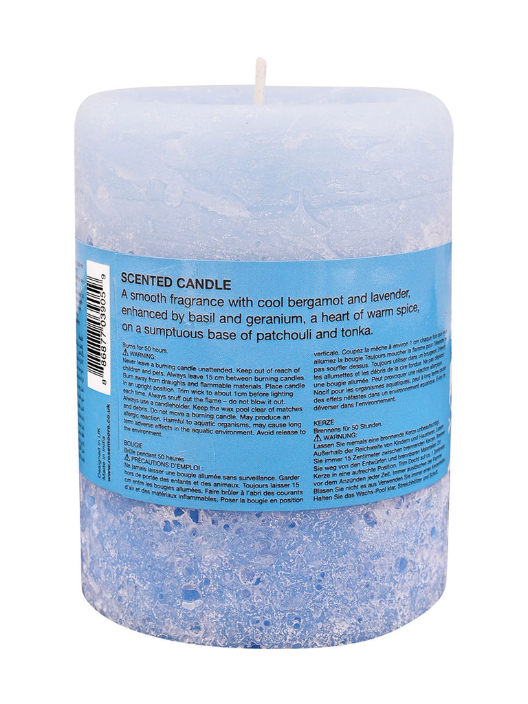 Rosemoore Lavender Scented Pillar Candle (Blue)