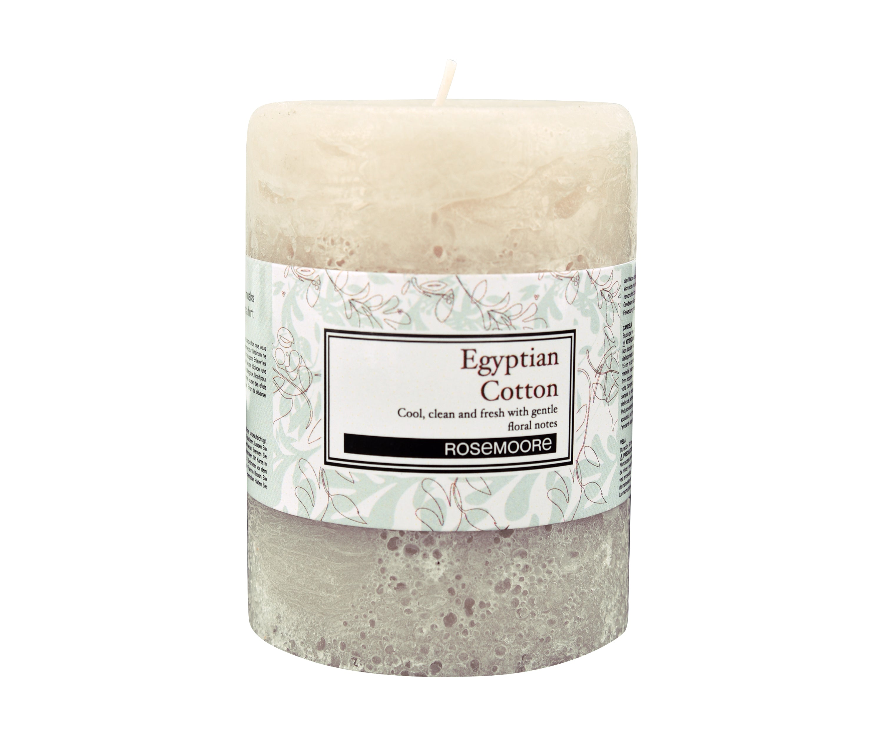 Rosemoore Egyptian Cotton Scented Pillar Candle (White)
