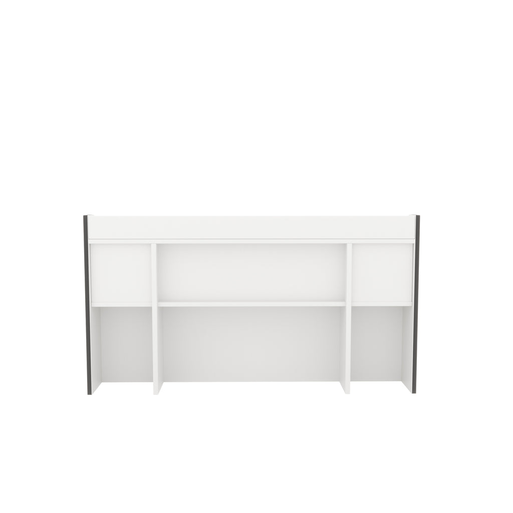 Marbito Queen Bed Headboard & Box Storage (White)