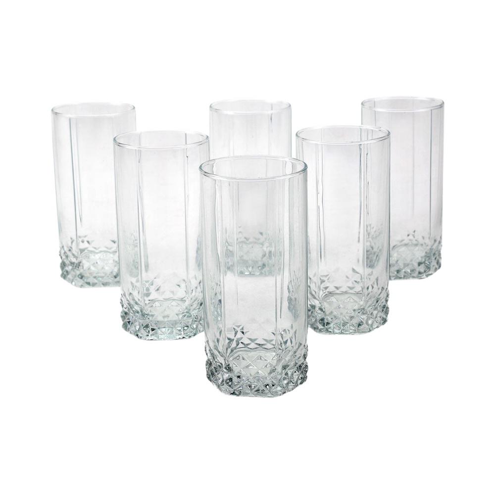 Valse Long Beer 430 ml Glass 6 Pieces (Clear)