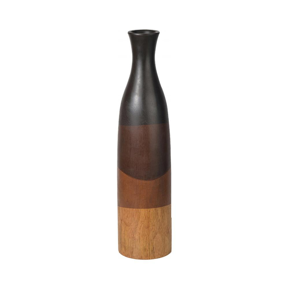 Cocoa Wooden Large Vase (Black)
