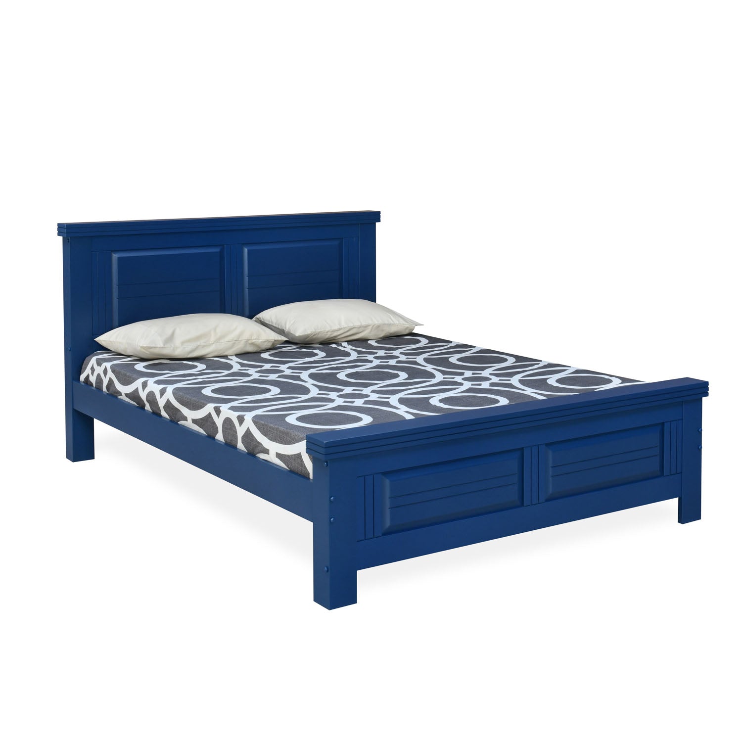Anderson Solid Wood King Bed (Blue)
