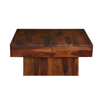 Arcade Solid Wood Coffee Table in Walnut Finish
