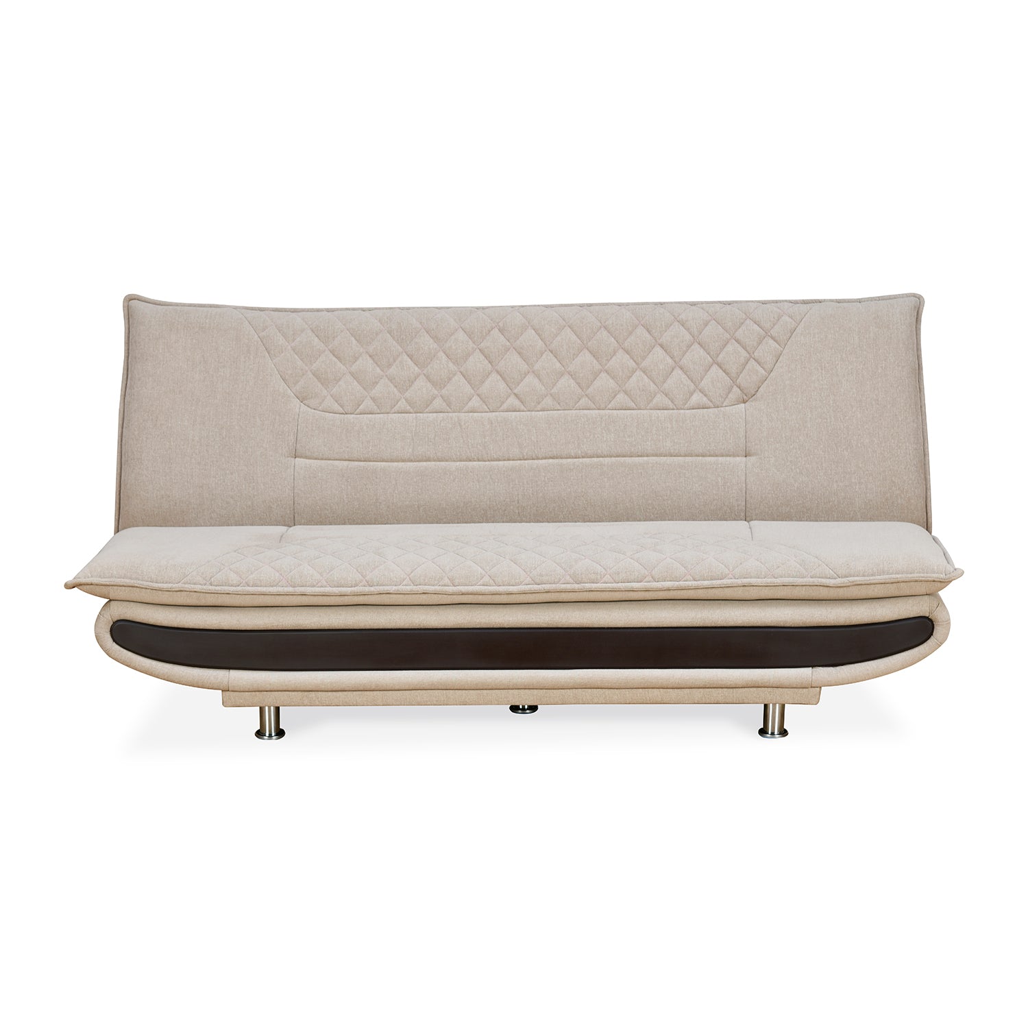Arista 3 Seater Fabric Sofa Cum Bed (Beige)