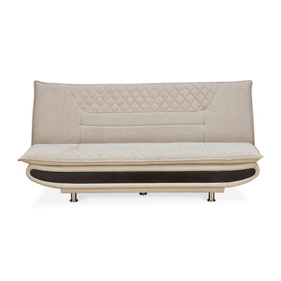 Arista 3 Seater Fabric Sofa Cum Bed (Beige)
