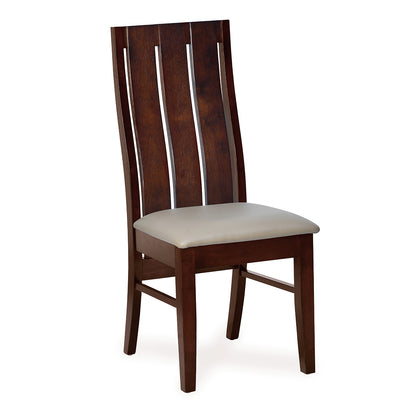 Ashton 6 Seater Solid Wood Dining Set  (Milky White & Walnut)