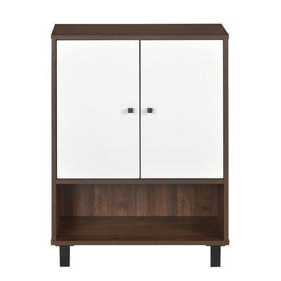 Astero Shoe Cabinet (Walnut with White)