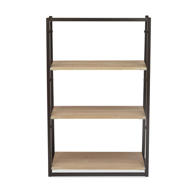 Astrid 3 Tier Foldable Bookshelf (Light Oak)