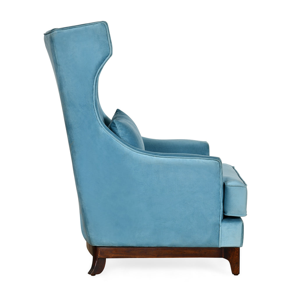 Barnet Wingback Chair (Aqua)