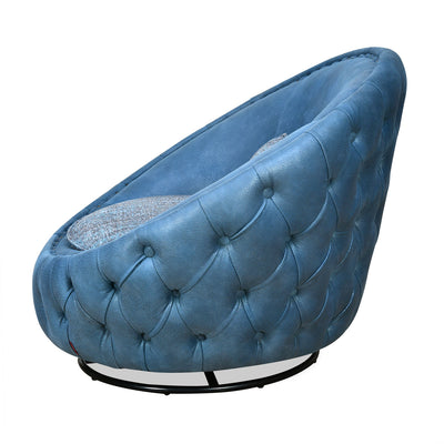 Bellini Swivel Arm Chair (Deep Blue)