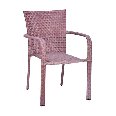 Branson Rattan Garden Chair & Table Set (Brown)