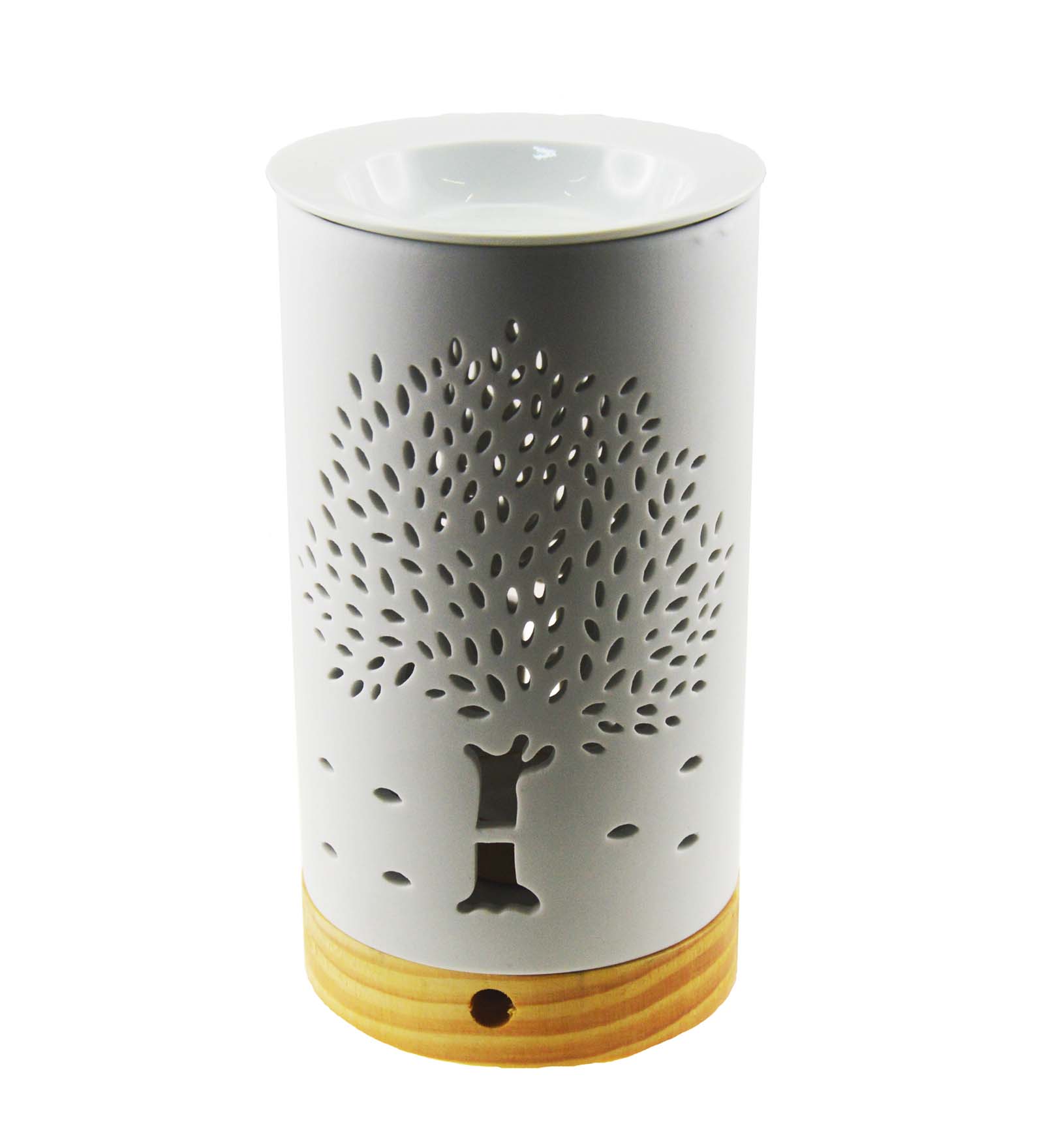 Song of India Cylindrical Electric Bulb Burner (White)