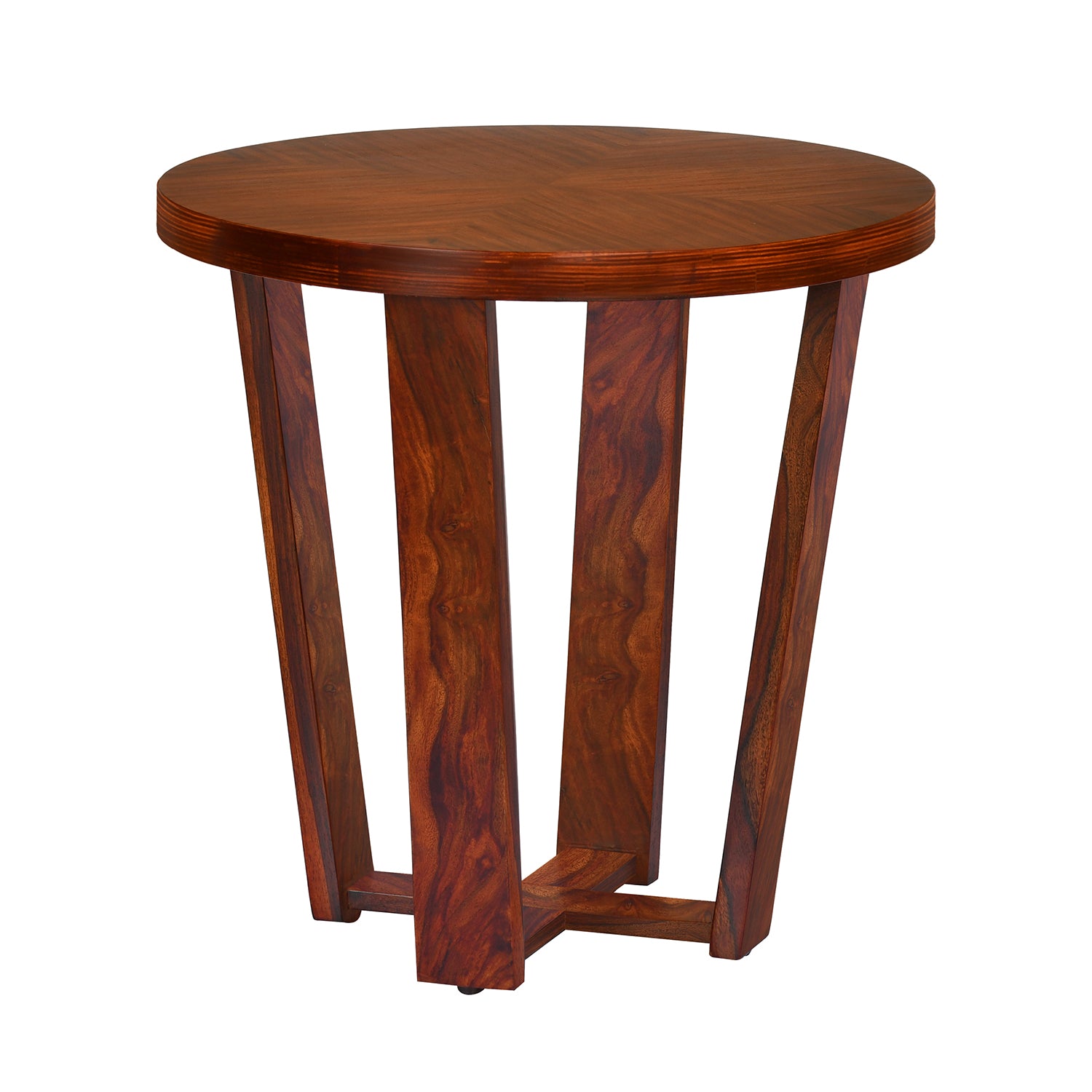 Cassidy Solid Wood Side Table (Antique Brown)