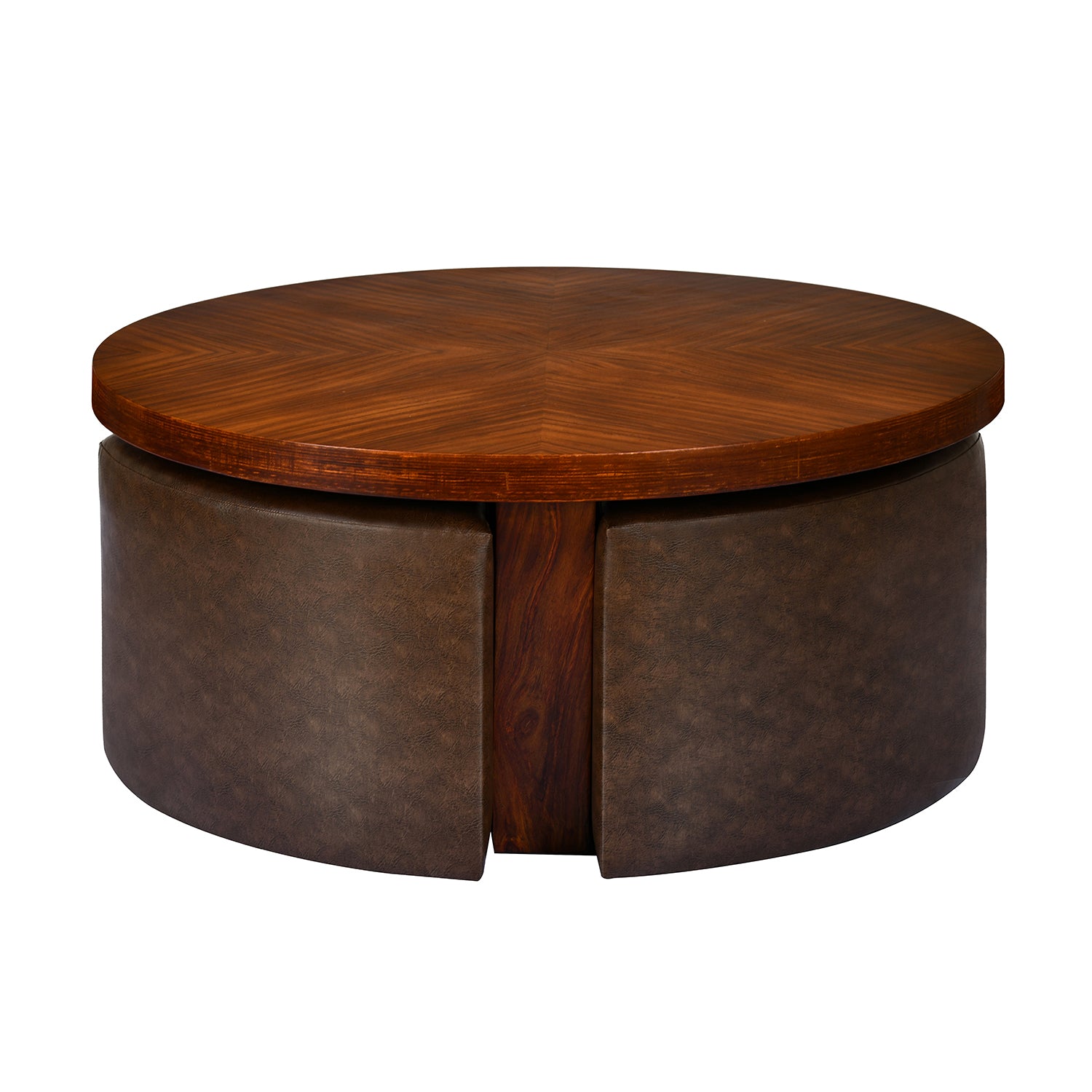 Cassidy Solid Wood Center Table (Antique Brown)