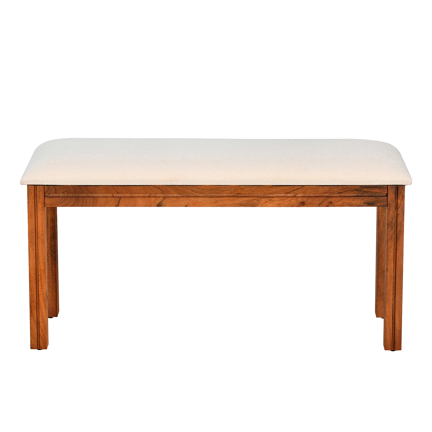 Cera 4 Seater Solid Wood Dining Bench (Honey Brown)