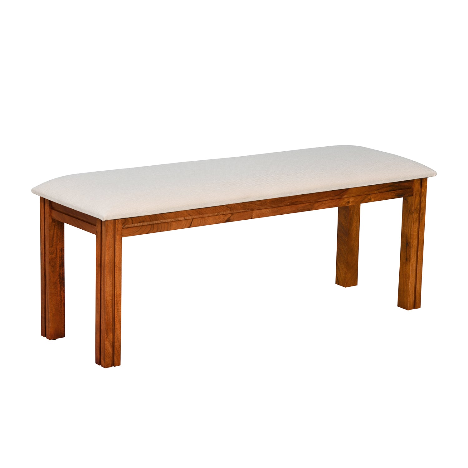 Cera 6 Seater Solid Wood Dining Bench (Honey Brown)