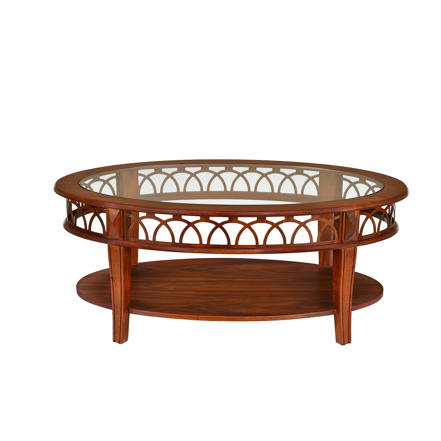 Claresta Solid Wood Center Table (Brown)