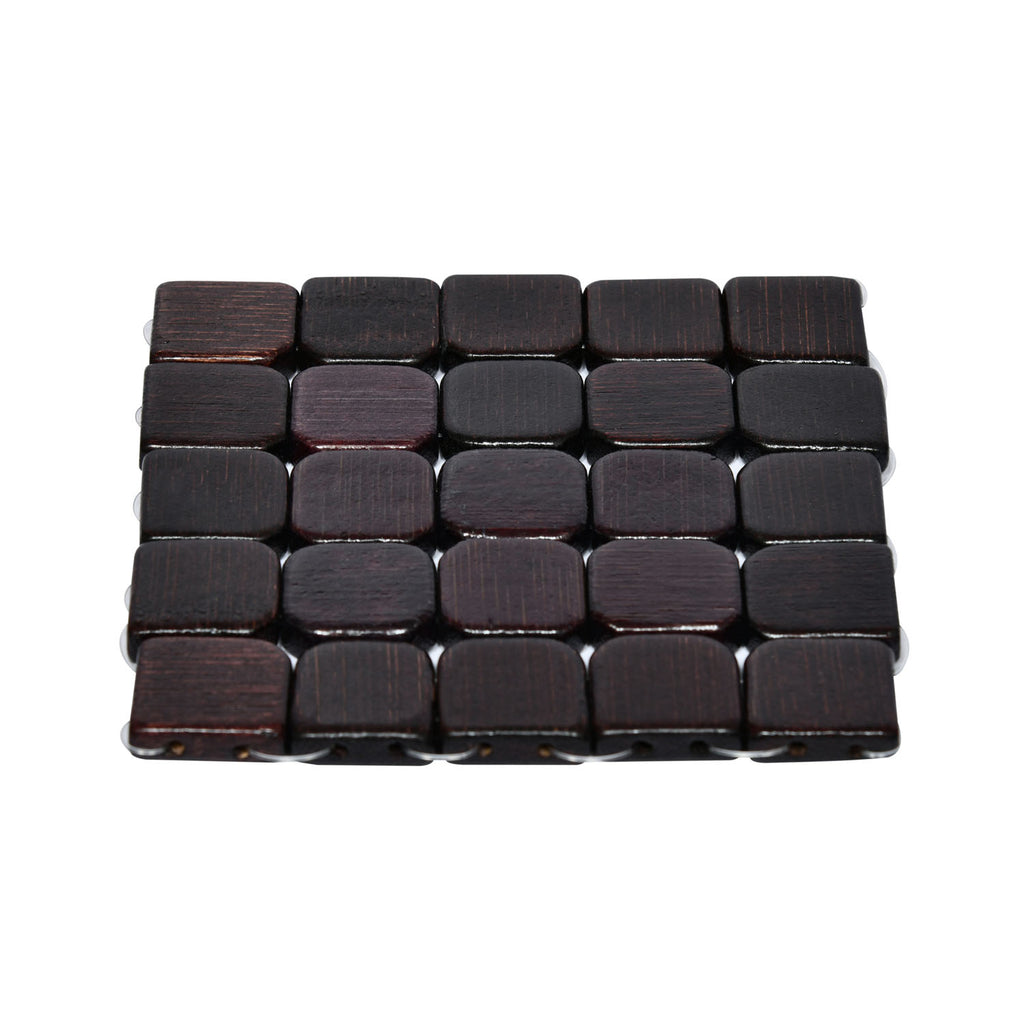 Check Scale Coaster Set of 6 Brown